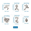  Tibetan Style Alloy Frog Shape Pendants & Rhinestone Settings TIBEP-TA0002-34AS-RS-25