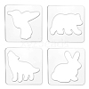 Acrylic Earring Handwork Template TOOL-WH0152-017-1