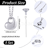 1Pc 304 Stainless Steel Heart Pendant Urn Ashes Necklaces NJEW-CN0001-20P-2