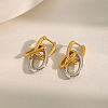 304 Stainless Steel Stud Dangle Earrings for Women UV4744-4