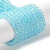 Baking Paint Transparent Glass Beads Strands LS-DGLA-A034-J4MM-D08-1