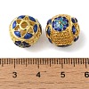 Rack Plating Brass Enamel Beads KK-P276-22B-G-2