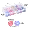 220Pcs 10 Colors Transparent Crackle Glass Beads Strands GLAA-YW0001-49-4