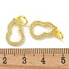 Brass Micro Pave Cubic Zirconia Pendants KK-L075-015G-3