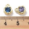 Rack Plating Alloy Rhinestone Charms PALLOY-F311-17G-3