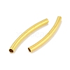 Brass Curved Tube Beads KK-B120-04A-G-2