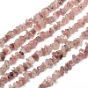 Natural Strawberry Quartz Chip Bead Strands G-M205-59-1