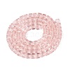 Transparent Glass Beads Strands GLAA-R041-8x8mm-A04-2
