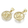 Brass Micro Pave Cubic Zirconia Pendants ZIRC-S061-199B-G-NF-2