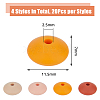 DICOSMETIC 80Pcs 2 Bags Rondelle Food Grade Eco-Friendly Silicone Focal Beads SIL-DC0001-39B-2