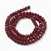 Faceted Solid Color Glass Rondelle Beads Strands LS-GLAA-Q044-6mm-25-2
