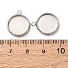 Tarnish Resistant 304 Stainless Steel Pendant Cabochon Settings STAS-K202-03E-P-3