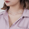 SHEGRACE 925 Sterling Silver Cable Chain Necklaces JN1006A-4