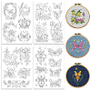 4 Sheets 11.6x8.2 Inch Stick and Stitch Embroidery Patterns DIY-WH0455-196-1