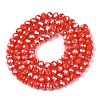 Electroplate Glass Beads Strands EGLA-A044-P4mm-B03-3