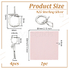 4Pcs Rhodium Plated 925 Sterling Silver Twister Clasps STER-OC0001-03P-2