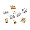 20Pcs 4 Style Brass Filigree Box Clasps KK-PJ0001-15-14