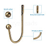 Zinc Alloy U Shape Hook Hangers Curtain SW-TAC0002-07A-5