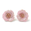 Flower Ion Plating(IP) 304 Stainless Steel Stud Earrings EJEW-G400-14G-03-2