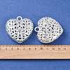 Hollow Tibetan Style Alloy Heart Pendants LS-TIBEP-S095-S-RS-3