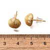 Brass Half Round Stud Earrings EJEW-Z083-01G-5