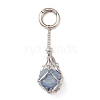 304 Stainless Steel Macrame Pouch Empty Stone Holder Pendant Decoration HJEW-JM01184-02-2