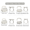 CHGCRAFT 16Pcs 4 Size Adjustable Brass Finger Rings Components KK-CA0002-22S-2