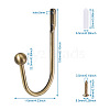 Zinc Alloy U Shape Hook Hangers Curtain SW-TAC0002-07A-4