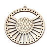 Undyed Wood Chandelier Component Links LS-X-WOOD-T008-44-2