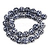 Handmade Blue and White Porcelain Ceramic Beads Strands PORC-L018-03-4