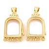 Rack Plating Brass Locket Pendants KK-F874-01G-16-1