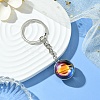 Round Glass Beads Keychain KEYC-YW00066-02-1