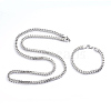 Tarnish Resistant Unisex 304 Stainless Steel Wheat Chain SJEW-L198-001P-1