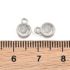 Brass Pave Clear Cubic Zirconia Charms CU-CBAD306-24A-P-3