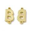 Rack Plating Brass Letter Connector Charms KK-C007-38G-B-2