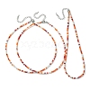 Faceted Rondelle Glass Beaded Necklace for Women NJEW-M208-01G-2