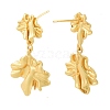Brass Twist Tree Dangle Stud Earrings for Women EJEW-F291-01G-1