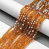 Transparent Electroplate Glass Beads Strands LS-EGLA-A039-T3mm-A28-4
