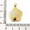 Rack Plating Brass Micro Pave Cubic Zirconia Pendants KK-L226-009G-3