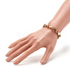 Imitation Wood Acrylic Stretch Beaded Bracelets BJEW-JB06234-3