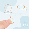 40Pcs 316L Surgical Stainless Steel Hoop Earring Findings STAS-UN0053-41RG-3