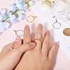 4Pcs 4 Styles Alloy Cuff Ring Findings FIND-CA0009-57-3