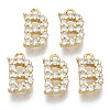 Brass Micro Pave Cubic Zirconia Charms X-KK-T060-05-B-G-NF-1