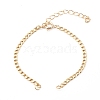 2Pcs 304 Stainless Steel Twisted Chain Bracelet Making AJEW-JB00927-5
