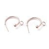 304 Stainless Steel Half Hoop Earrings STAS-Z028-B01-RG-1