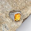 304 Stainless Steel with Cubic Zirconia Finger Rings for Men FS-WG67565-49-1
