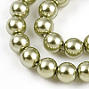 Baking Paint Pearlized Glass Pearl Bead Strands HY-N002-3mm-A07-4