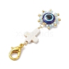 Evil Eye Glass & Resin Pendant Decoration HJEW-MZ00072-5