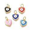 Brass Enamel Pendants KK-G374-19G-1