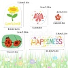 50Pcs Garden PVC Adhesive Waterproof Stickers PW-WGC0B30-01-4